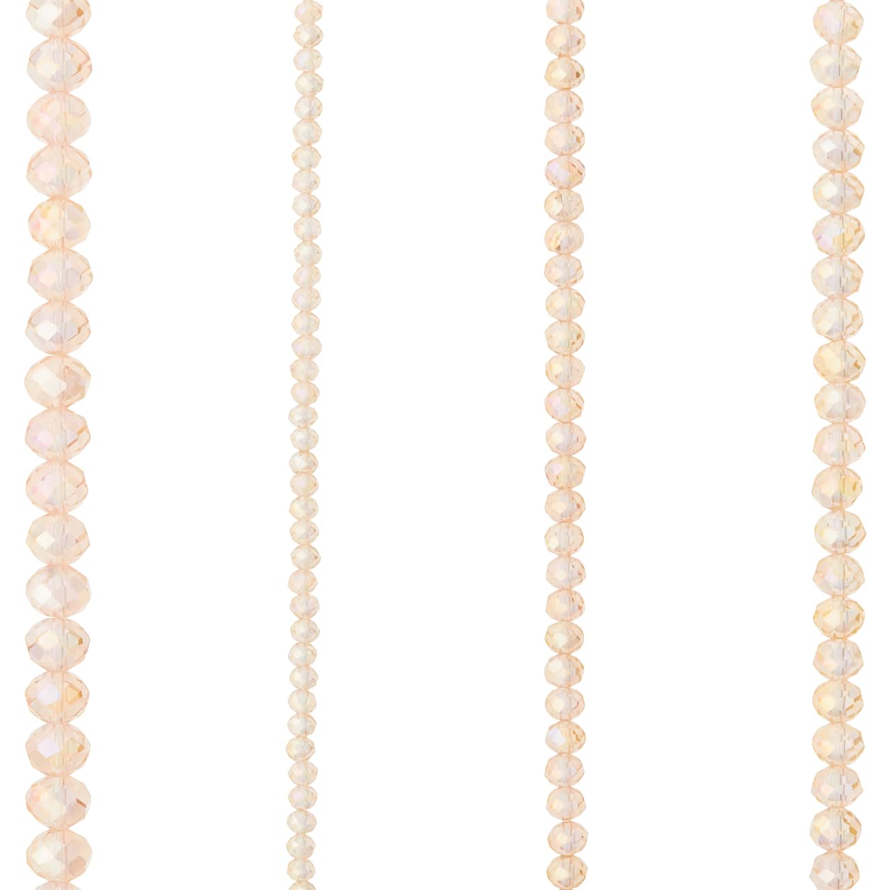 Perles-rondelles en verre à facettes roses plaquées or de Bead Landing